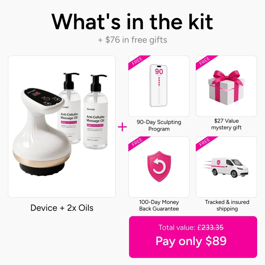 Flat-lay of the dermaQ 90-Day Kit